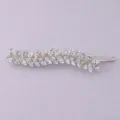 Elegant crystal leaf hair clip sparkling rhinestone bobby pin for women daily wedding party - Rose Gold (HS-J6381RG)