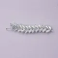 Crystal barrette for women sparkling rhinestone hair clip elegant silver hair accessory - Silver (HS-J6382S)