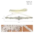 Bridal crystal rhinestone belt wedding dress sash silver sparkle wedding belt accessories - Silver