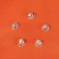 Zilverkleurige spiraalvormige haarspelden met sprankelende heldere strass steentjes, set van 5. - Spiraalster Haaraccessoires (HS-J6392)