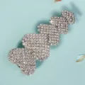 Stijlvolle Strass Legering Open Manchet Armband Glanzende Kristallen Hand Sieraad - Klavertje vier schakel strass armring (HS-J7098S)