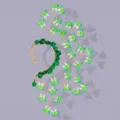 Prachtige elf oorclip groen kristal vlinder gouden tak huwelijk fee sieraden stijl - Kleine en Prachtige Oormanchet (ERS-J4264GGREEN)