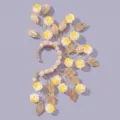Gouden blad elfen oorclip, bloemige vintage oorhaak voor bruiloft feest en reisfotografie. - Avondbanket Passende Oormanchet (ERS-J4267G)