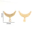 Ciondolo a mezzaluna in zircone dorato accessori per gioielli fai da te collana bracciale. - Collo in Pizzo ad Arco (3#) / Solo Pendente (Senza Catena)