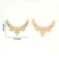 Ciondolo connettore floreale strass dorato accessorio per gioielli fai da te dettaglio - Collo in Pizzo ad Arco (6#) / Solo Pendente (Senza Catena)