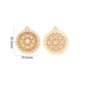 Goudkleurige legering strass ronde hanger geometrisch hol DIY sieraden accessoire - Holle Cirkel / Goud