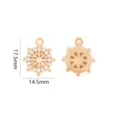 Goudkleurige legering stuurwiel strass bedel hanger, 17,5x14,5 mm sieraden maak accessoire. - Anker / Goud