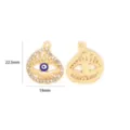 Colgante mal de ojo dorado diamantes imitación aleación azul accesorios de joyería - Colgante Hueco Ojo del Mal (XH60421) / Dorado