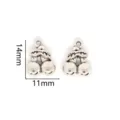 Detail shot of silver cherry alloy charms, perfect for DIY jewelry making and pendants. - Metallic 3D Style (XH60604) / Silver Style (3#)