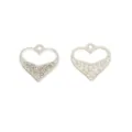 Silver rhinestone heart charm DIY pendant for jewelry making necklace earrings and keychains. - Silver Exquisite Rhinestone Heart Style (6#)
