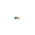 Detailed close-up of the green clover and ladybug alloy DIY charm accessory with connection rings. - Four-Leaf Clover and Ladybug Style / Style 1