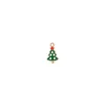 Christmas tree enamel metal charm detail view, perfect for DIY jewelry making earrings and necklaces. - Christmas Tree Star Style / 2#