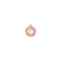 Rose gold flower crystal pendant diy alloy jewelry charm with pink rhinestone for handmade earrings - Rose Gold Flower (1#) / 1 Piece