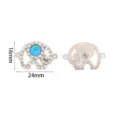 Exquisite metal elephant pendant with sparkling rhinestones and blue stone, perfect for DIY jewelry. - Elephant Style (XH60523) / 16x24mm / Elephant