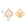 Ciondolo quadrifoglio farfalla in lega charm DIY per creazione di gioielli accessori moda - 2# (Oro Farfalla Bianca)