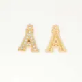 Gouden Letter A Hanger Strass Legering DIY Sieraad Bedel Halsband Armband Accessoire - Letter A / Goud
