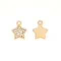 Strass ster hanger legering DIY sieraden accessoire voor handgemaakte ketting armband. - Ster / Goud