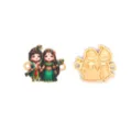 Krishna Radha emaillierte Metalllegierung Verbinder Anhaenger fuer DIY Schmuckherstellung - 2# Krishna und Radha Stehend