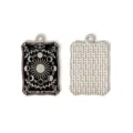 Vintage Legierung Tarot Karte Charms DIY Emaillierter Anhänger Schmuck Zubehör für Halskette - 12# Das Glücksrad-Stil