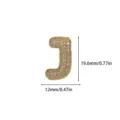 Χρυσό Pave Zircon Γράμμα J Κρεμαστό Κόσμημα Λαμπερό Χαλκός DIY Αλφάβητο Κολιέ Αξεσουάρ - Χρυσό Ένθετο (XH50402) / 1 Τεμάχιο / Γράμμα J