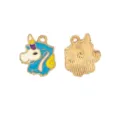 Joli pendentif licorne en alliage pour bracelet collier accessoires de bijoux DIY. - Style N°2 / 16.4x15mm