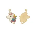Joli pendentif grigri en alliage de licorne de dessin animé pour bracelet collier DIY. - Style N°4 / 20.8x17.7mm