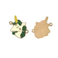 Breloques licorne mignonnes en alliage DIY pour bracelet collier fabrication bijoux émail. - 17.7x20mm