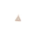 Rose gold triangle rhinestone charm pendant, DIY alloy fashion jewelry accessory for necklace. - Triangle Style (1#) / Rose Gold