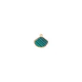 Alloy fan pendant charm green striped diy jewelry accessory variant for chic handmade necklace. - Green Black Stripes