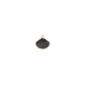Black enamel fan alloy pendant DIY handmade necklace earrings jewelry making accessories - Black