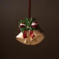 Resin Christmas bell hanging ornament vintage style holiday tree decor cute party gift - Golden Bell