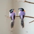Kleurrijke kunstveer vogel hanger, kerstboom decoratie en hangende ornamenten voor huis en tuin. - Paar / Stijl C