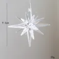 Pendentif suspendu étoile de cristal transparente pour décoration de fête de Noël - Étoile en Acrylique Transparente / 9.5cm