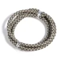 Braided leather cord for DIY jewelry making, vintage style multi-strand rope accessory. - Width 6mm Hollow Core / Beige