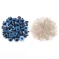 Occhi di sicurezza blu con rondelle per giocattoli di peluche fai da te e animali di peluche. - 50 Pezzi/Confezione (Diametro 8mm) / Blu