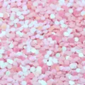 3.0mm holeless PVC round iridescent sequins for clothing garment and nail art DIY craft. - 30g/Pack / Electroplated Pink