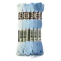 Verloop blauwe borduurset, 8m per skein, ideaal voor DIY kruissteek en handwerk naaiprojecten. - 6 Stuks/Pak / Blauwe serie 02