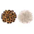 Occhi di bambola in resina con rondelle arancione nero accessori peluche fai da te - 50 Pezzi/Confezione (Diametro 8mm / 9mm Rondella Piccola) / Arancione