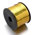 Holographic plastic curling ribbon gold balloon string for gift wrapping and party decor - Gold / 100 Yards/Pack