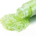 Polvere di glitter verde olografica esagonale per nail art e decorazioni fai da te artigianato - 1/128 / Giallo pallido iridescente