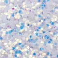 Paillettes en PVC en forme de cœur irisé de 3 mm pour art des ongles et vêtements. - Pack de 30g / Blanc transparent éclat doré