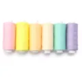Detailed view of colorful polyester sewing thread spools showing fine texture and vibrant colors. - 400 Yards/Roll / Mixed Light Color Series