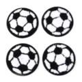 Primo piano di toppe ricamate in spugna da pallone da calcio nero e bianco con trama. - Calcio / Diametro 6.5cm