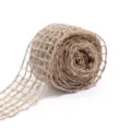 Nastro di iuta naturale a rete cava rotolo per artigianato fai da te regalo imballaggio fiori - Rete da pesca traforata / 5 cm, 1 metro/confezione