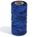 Rouleau de ruban guirlande pailleté bleu pour emballage cadeau et décoration de Noël. - 5x10cm Bobine / 200 Yards/Rouleau (1mm) / Bleu saphir