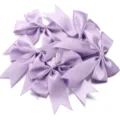 Light purple satin ribbon bows, swallowtail large bow variant for handmade DIY hair accessories. - 12x13cm Ribbon Width 3cm / 4 Pieces/Pack / Purple