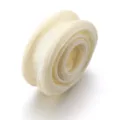 4cm breites transparentes Organzaband zum Geschenke verpacken und Basteln von DIY Projekten. - Gebrochenes Weiß