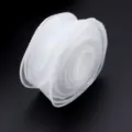 4cm breites weißes Organza-Geschenkband zum Verpacken von Blumen und für DIY-Handarbeiten. - Weiß