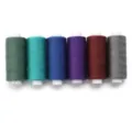 Assorted color polyester sewing thread spools set for home handcraft and garment stitching - 400 Yards/Roll / Mixed Dark Series