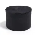 Black crepe paper roll texture detail shot for gift wrapping crafts and party decor 1pc - Ribbon 25m Long 4.5cm Wide / Black
